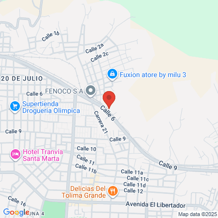 Extensiones Santa Marta map