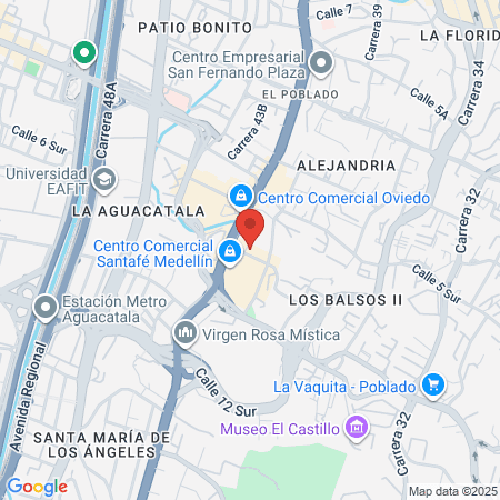 Spa Mandalay Poblado map