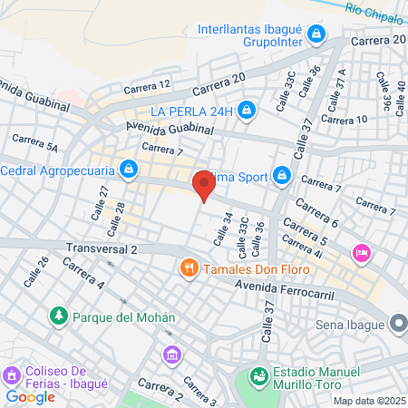 Unidad Renal Tolima map