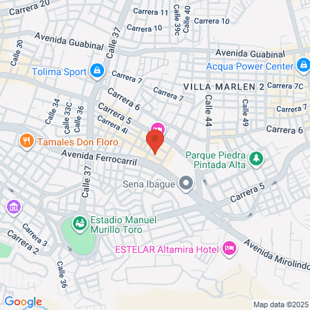 Unisalud Unidad Integral De Salud Del Tolima map