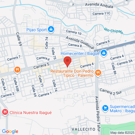 Ips Especializada Ibagué map