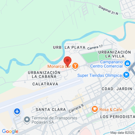 Ecografías Popayán Ultrascan map