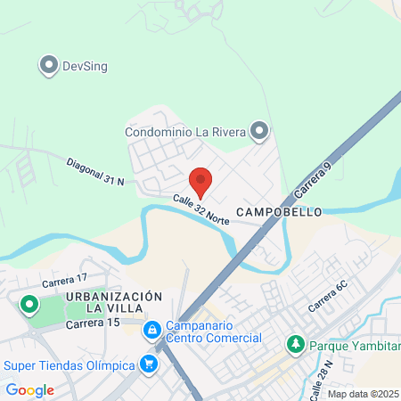 Cardiologos Del Cauca map