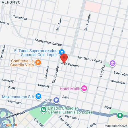 Dra Marcela Fruttero map