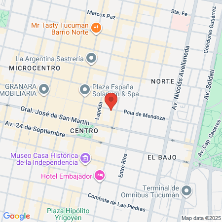 Uso Brackets Tucuman map