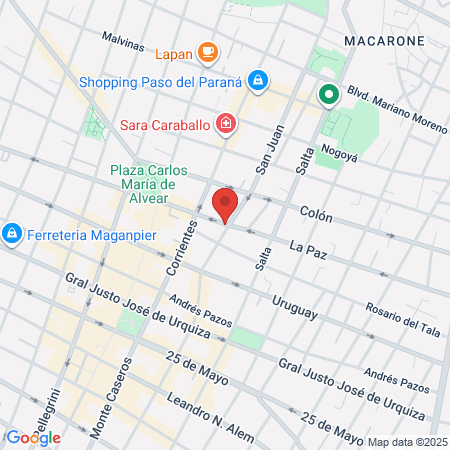 Dra Norma Zacarias Dr Mariano Bugatti map