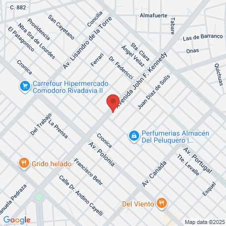 Quiromasajes Comodoro map