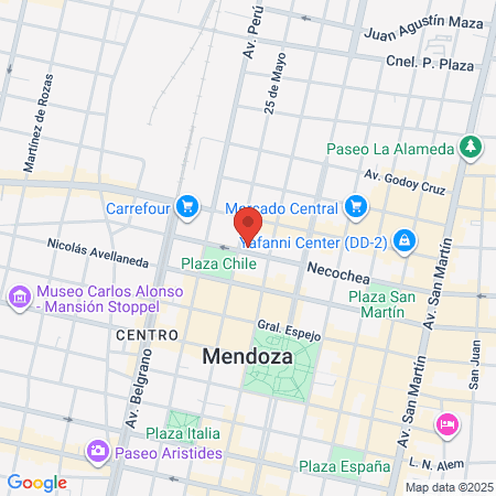 Hospital General Las Heras map