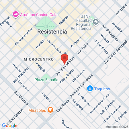 Gimnasia Artística Club Regatas Resistencia map
