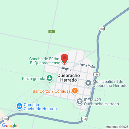 Cancha De Fútbol El Quebrachense map