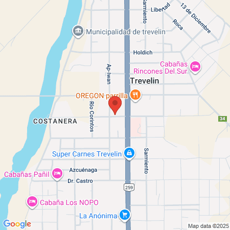 Hospital Zonal Alvear map