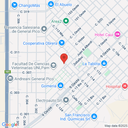 Clínica Veterinaria Los Chañares map