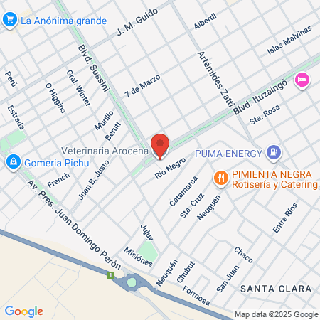 Veterinaria Cerro Otto map