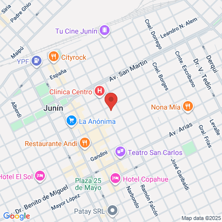 Junin Kinesiologia Y Rehabilitacion map