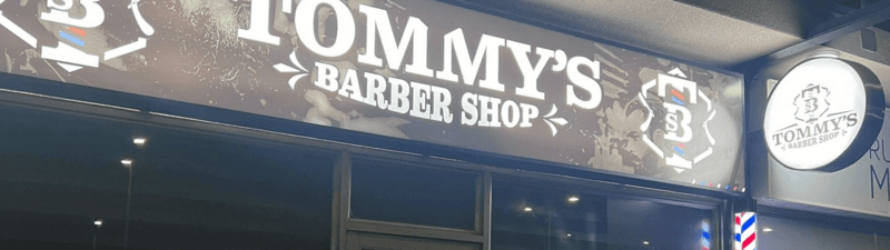 Tommys Barber Shop banner