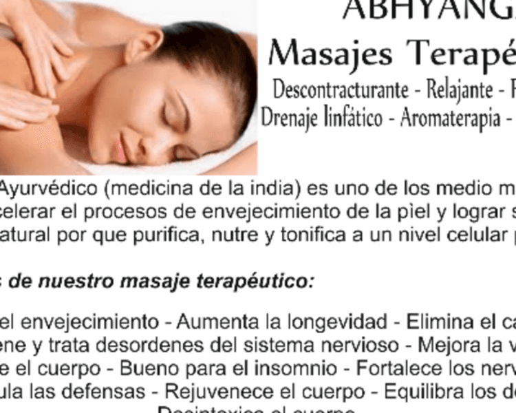 Masaje holistico 1hr