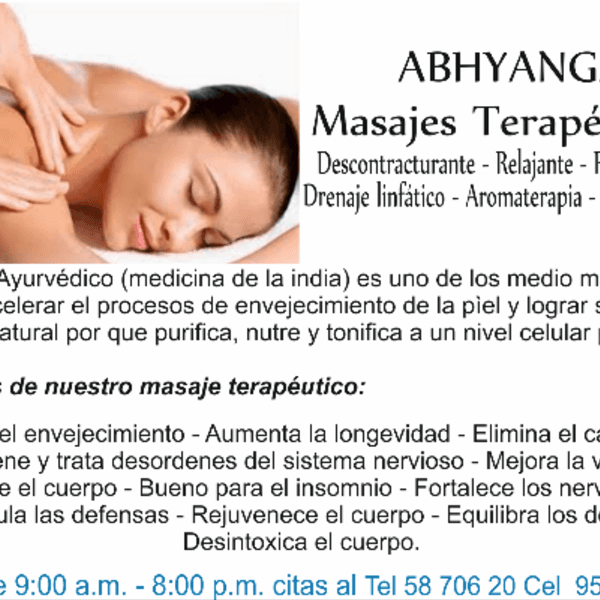 Masaje Abianga 2 Horas