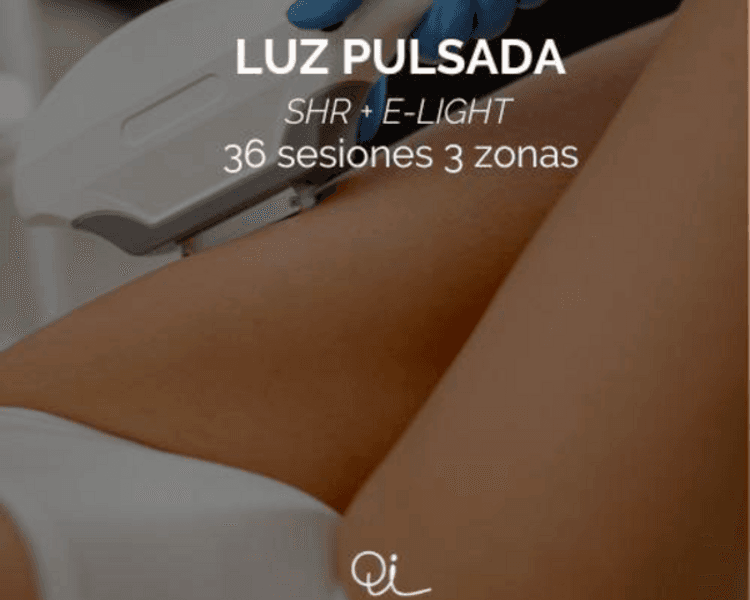 Luz Pulsada 36 sesiones (3 zonas corporales)
