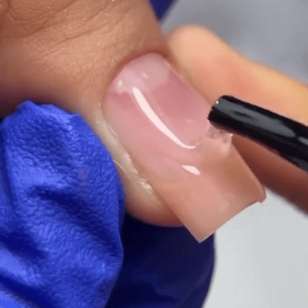 Aplicación de rubber gel + Color Gel