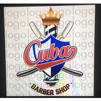 Cuba barber shop logo