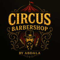 Circus barbershop by Abdala  logo