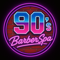 90s barber spa logo