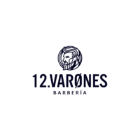 12 Varones barbería logo