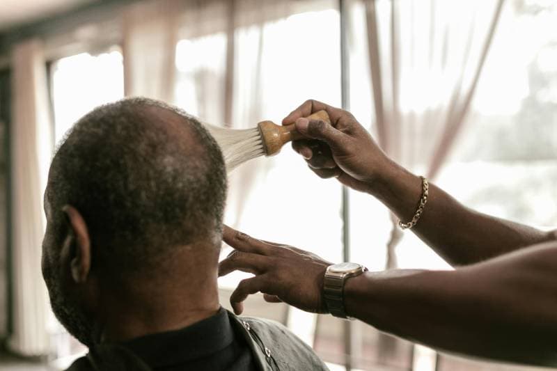 The Lux Barber Shop interior