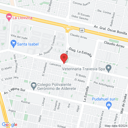 Barbershop Los Panas map