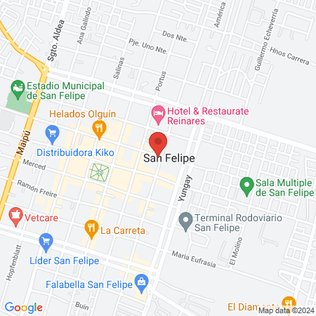 Peluquería, Salón de belleza en San Felipe - ROLANCHS map