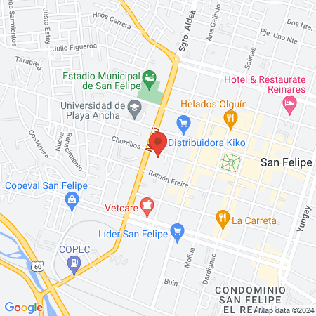 Odontología Aconcagua San Felipe map