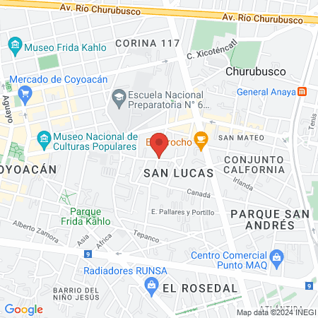 Spa Integra Coyoacán map