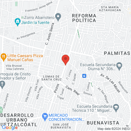 Millenials Lomas de Santa Cruz map