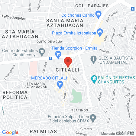 Aline Beautiful Extensions map