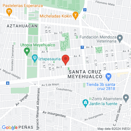 Millenials URBAN (Santa Cruz meyehualco) map