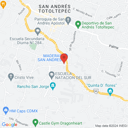 Clínica de Especialidades Dentales CED San Andres map