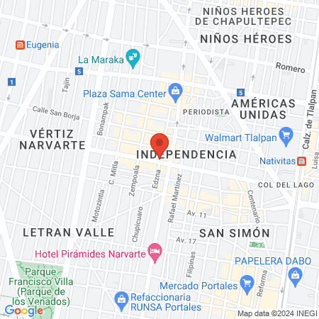 Estética Polanco map