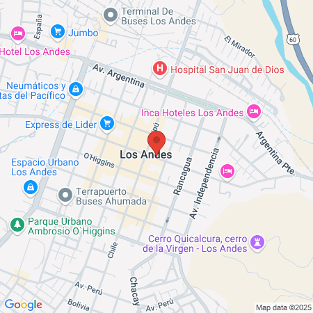 Sedent Los Andes map