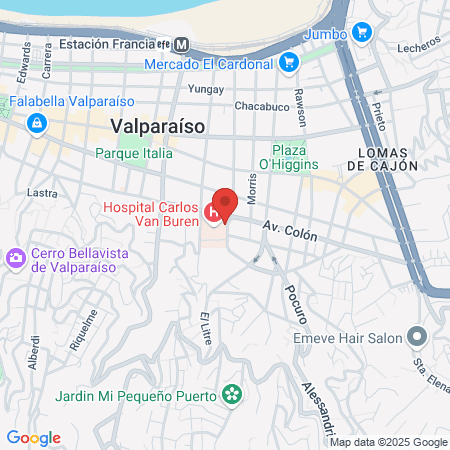 Centro Oncologico valpo map