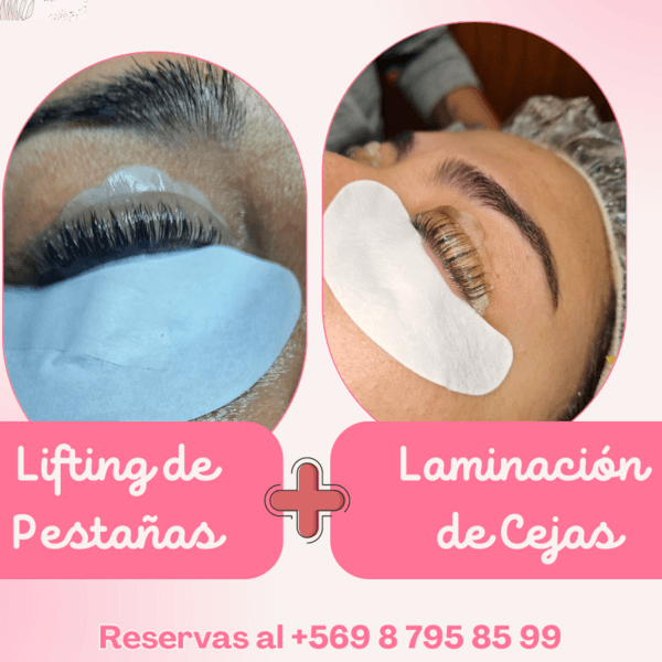 Lifting de Pestañas más Laminación de Cejas