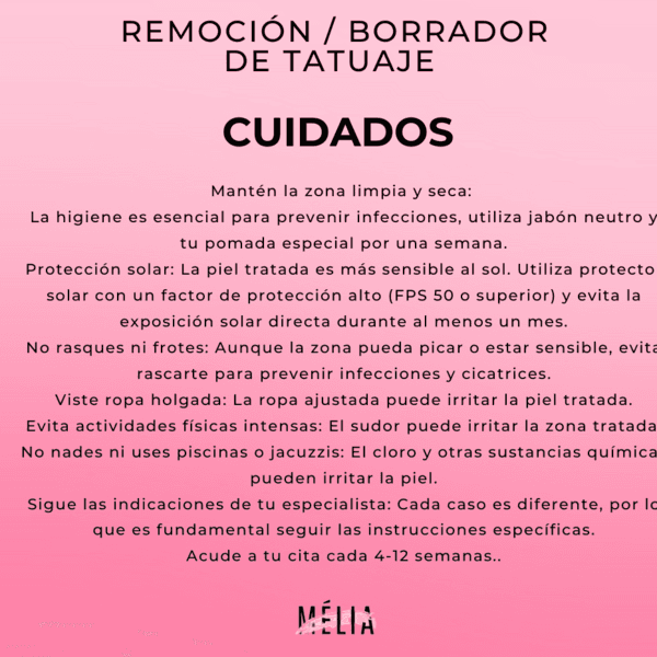 Borrador laser para tatuaje (5-10cms)