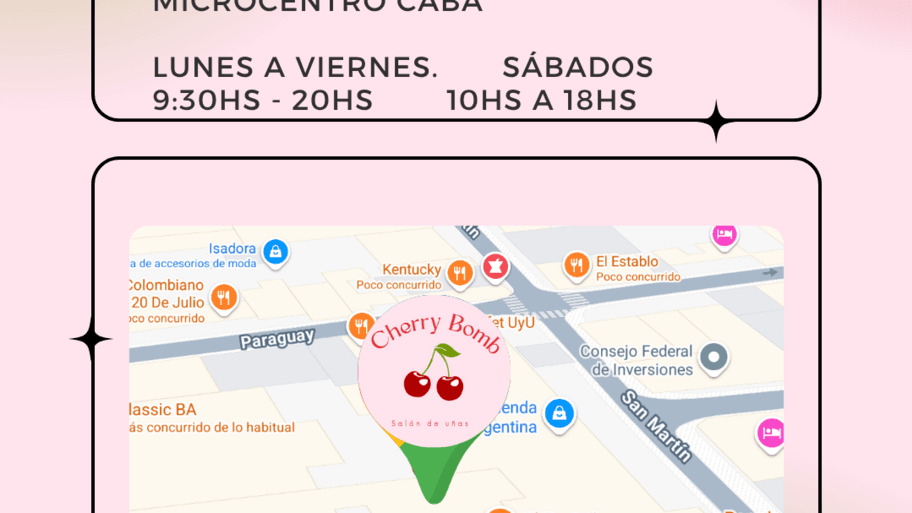 Cherry bomb salón de uñas interior