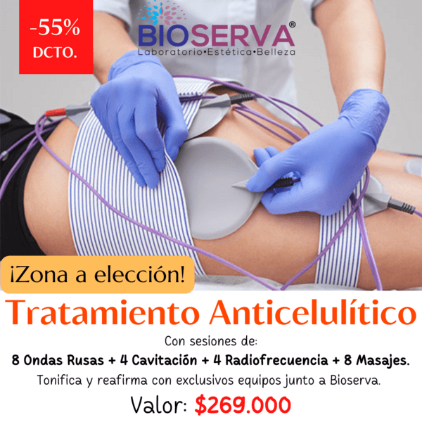 Anticelulítico (8OR + 4CAV+4RF+ 8DLM ) 8 Sesiones