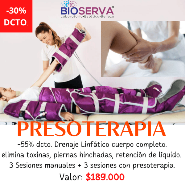 Drenaje Linfatico ( 3 DLM + 3 Presoterapia ) 6 Sesiones