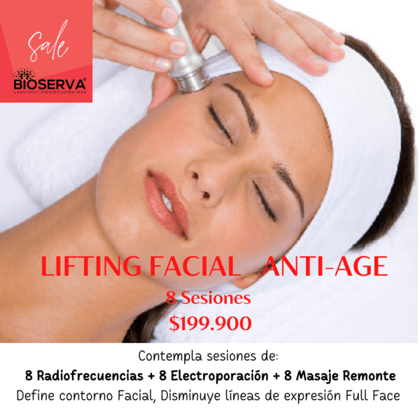 Lifting Facial Anti-Age ( 8RF+8EP+8MR+Serum Colag) 8 Sesiones