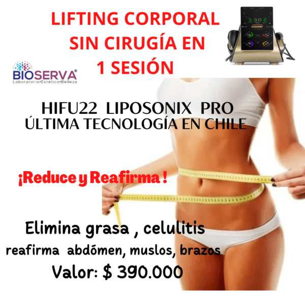 1 HIFU 22D + LIPOSONIX PRO + 1 DLM 1 Sesión