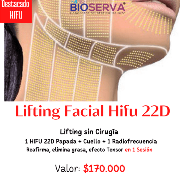 Hifu 22D 1 zona Facial Papada y Cuello