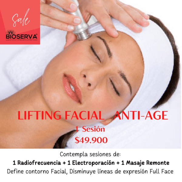 Lifting Facial AntiAge 1 Sesión ( EP+RF+MR) 1 Sesión