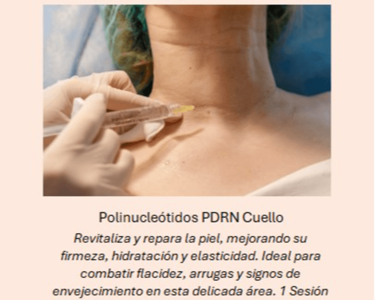 Polinucleótidos PDRN Cuello