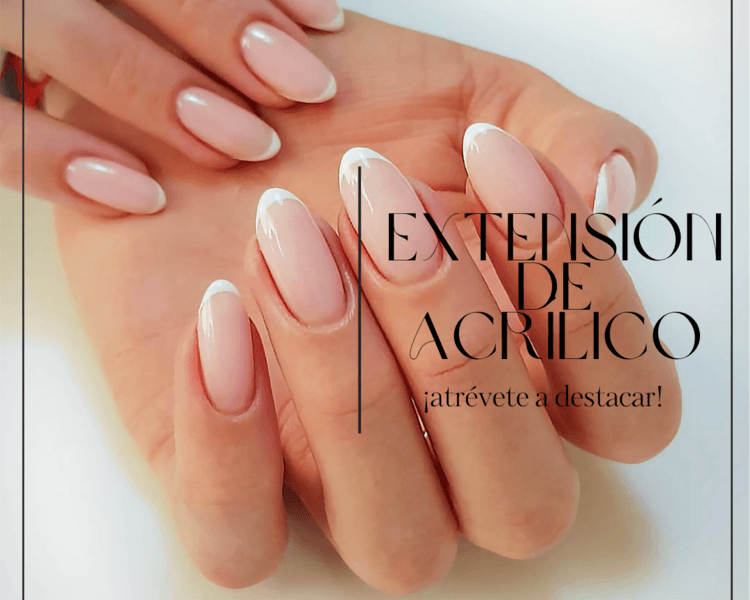 Manicure Acrílicas Esculpidas, dos tonos o un color y diseño simple